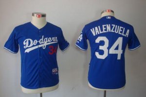 Jerseys Factory Cheap Dodgers #34 Fernando Valenzuela Blue Cool