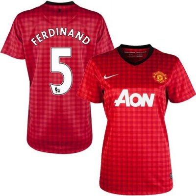 Jerseys Factory Cheap Women's Manchester United #5 Rio Ferdinand