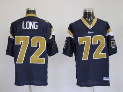 Jerseys Factory Cheap Rams #72 New Player Chris Long Stitched Bl