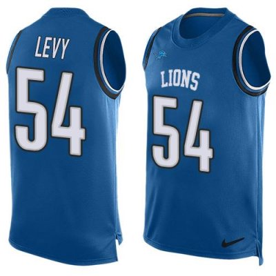 Jerseys Factory Cheap Nike Lions #54 DeAndre Levy Blue Team Colo