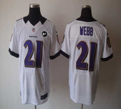 Jerseys Factory Cheap Nike Ravens #21 Lardarius Webb White With