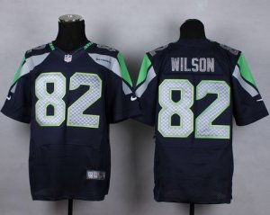 Jerseys Factory Cheap Nike Seahawks #82 Luke Willson Steel Blue
