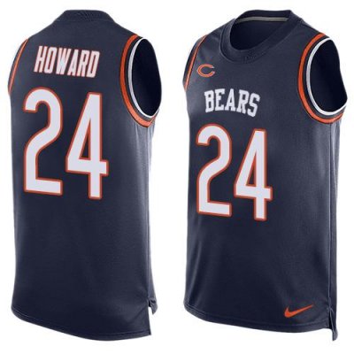 Jerseys Factory Cheap Nike Bears #24 Jordan Howard Navy Blue Tea