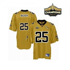 Jerseys Factory Cheap Saints #25 Reggie Bush Gold Super Bowl XLI