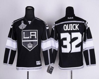 Jerseys Factory Cheap Kings #32 Jonathan Quick Black Home 2012 S