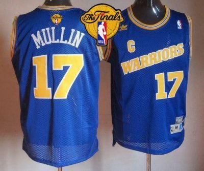 Jerseys Factory Cheap Warriors #17 Chris Mullin Blue Throwback T