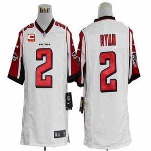 Jerseys Factory Cheap Nike Falcons #2 Matt Ryan White With C Pat