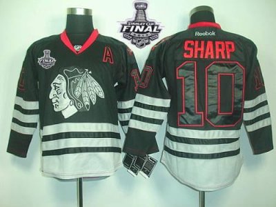 Jerseys Factory Cheap Blackhawks #10 Patrick Sharp Black Ice Wit