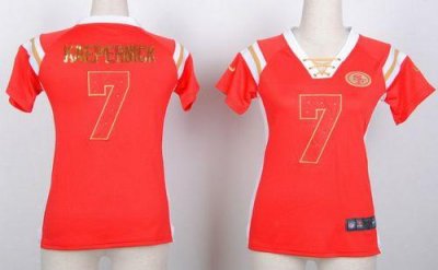 Jerseys Factory Cheap Nike 49ers #7 Colin Kaepernick Red Women's