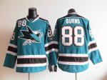 Jerseys Factory Cheap Sharks #88 Brent Burns Blue Embroidered NH