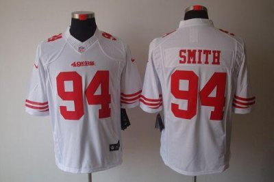Jerseys Factory Cheap Nike 49ers #94 Justin Smith White Men's Em