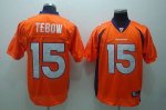 Jerseys Factory Cheap Broncos #15 Tim Tebow Orange Embroidered Y