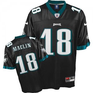 Jerseys Factory Cheap Nike Eagles #18 Jeremy Maclin Black Stitch