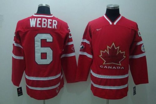 Jerseys Factory Cheap Team Canada 2010 Olympic #6 Shea Weber Emb