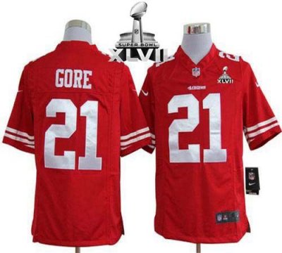 Jerseys Factory Cheap Nike 49ers #21 Frank Gore Red Team Color S