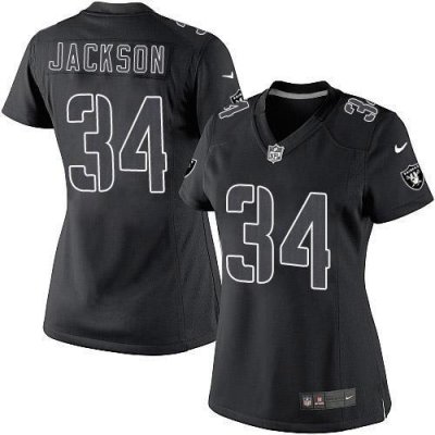 Jerseys Factory Cheap Nike Raiders #34 Bo Jackson Black Impact W