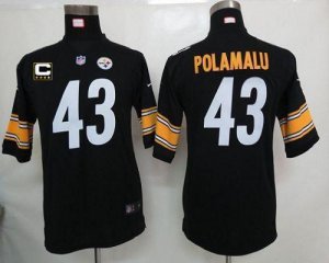 Jerseys Factory Cheap Nike Steelers #43 Troy Polamalu Black Team