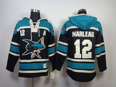 Jerseys Factory Cheap Sharks #12 Patrick Marleau Blue Sawyer Hoo