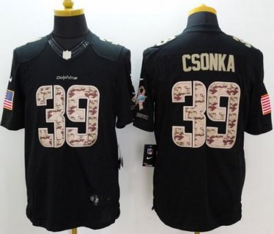 Jerseys Factory Cheap Nike Dolphins #39 Larry Csonka Black Men's