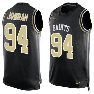 Jerseys Factory Cheap Nike Saints #94 Cameron Jordan Black Team