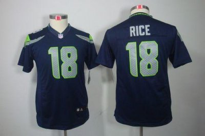 Jerseys Factory Cheap Nike Seahawks #18 Sidney Rice Steel Blue T