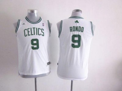 Jerseys Factory Cheap Celtics #9 Rajon Rondo White Embroidered Y