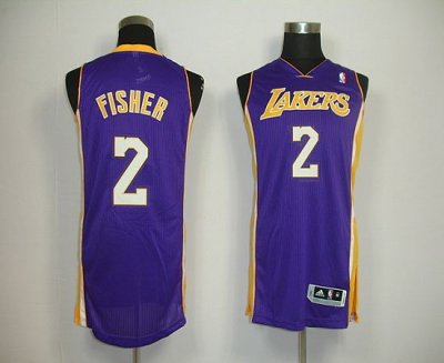 Jerseys Factory Cheap Revolution 30 Lakers #2 Derek Fisher Purpl
