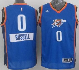 Jerseys Factory Cheap Thunder #0 Russell Westbrook Blue 2014-15