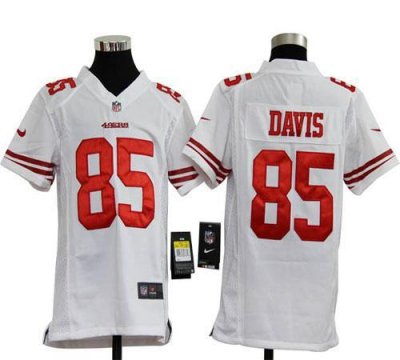 Jerseys Factory Cheap Nike 49ers #85 Vernon Davis White Youth Em