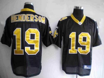 Jerseys Factory Cheap Saints #19 Devery Henderson Black Stitched