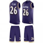 Jerseys Factory Cheap Nike Ravens #26 Matt Elam Purple Team Colo