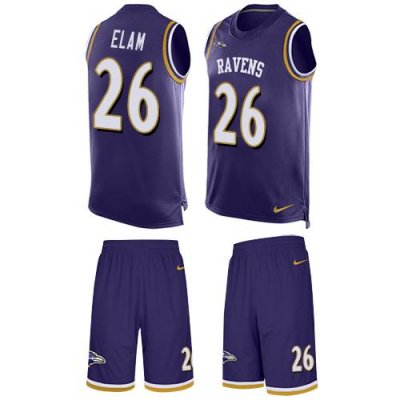 Jerseys Factory Cheap Nike Ravens #26 Matt Elam Purple Team Colo