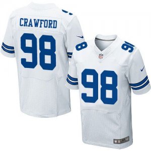 Jerseys Factory Cheap Nike Cowboys #98 Tyrone Crawford White Men