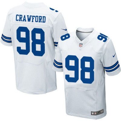 Jerseys Factory Cheap Nike Cowboys #98 Tyrone Crawford White Men
