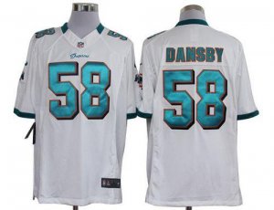 Jerseys Factory Cheap Nike Dolphins #58 Karlos Dansby White Men'