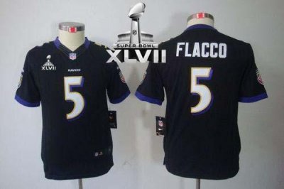 Jerseys Factory Cheap Nike Ravens #5 Joe Flacco Black Alternate
