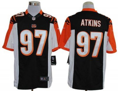 Jerseys Factory Cheap Nike Bengals #97 Geno Atkins Black Team Co