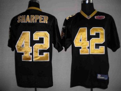Jerseys Factory Cheap Saints #42 Darren Sharper Black With Super