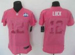 Jerseys Factory Cheap Nike Colts #12 Andrew Luck Pink Sweetheart