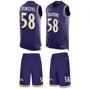 Jerseys Factory Cheap Nike Ravens #58 Elvis Dumervil Purple Team