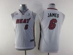 Jerseys Factory Cheap Heat #6 LeBron James White Embroidered You