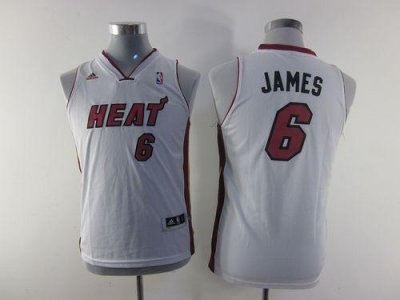 Jerseys Factory Cheap Heat #6 LeBron James White Embroidered You
