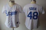 Jerseys Factory Cheap Royals #48 Joakim Soria White Women's Fash