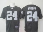 Jerseys Factory Cheap Nike Raiders #24 Charles Woodson Black Tea