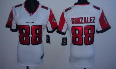Jerseys Factory Cheap Nike Falcons #88 Tony Gonzalez White Women