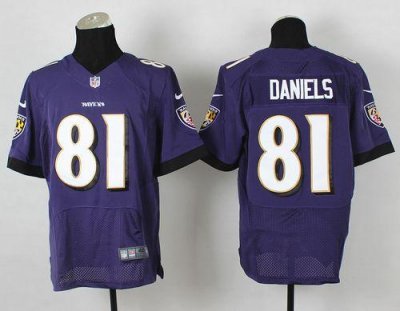 Jerseys Factory Cheap Nike Ravens #81 Owen Daniels Purple Team C