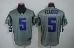 Jerseys Factory Cheap Nike Ravens #5 Joe Flacco Grey Shadow Men'