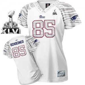 Jerseys Factory Cheap Patriots #85 Chad Ochocinco White Women's