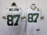 Jerseys Factory Cheap Packers #87 Jordy Nelson White Super Bowl