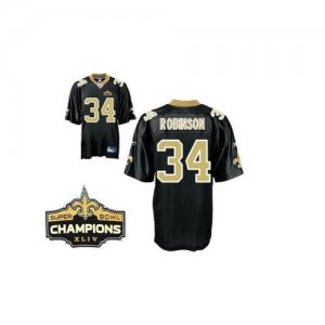 Jerseys Factory Cheap Saints 34# Patrick Robinson Black Super Bo